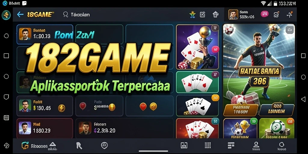 Tampilan menarik dari aplikasi Sportsbook 182GAME dengan fitur taruhan live.