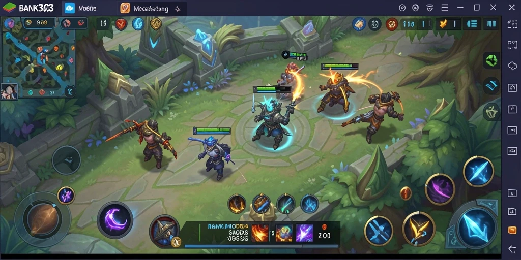 Tampilan gameplay seru dan menantang dalam BANK303.