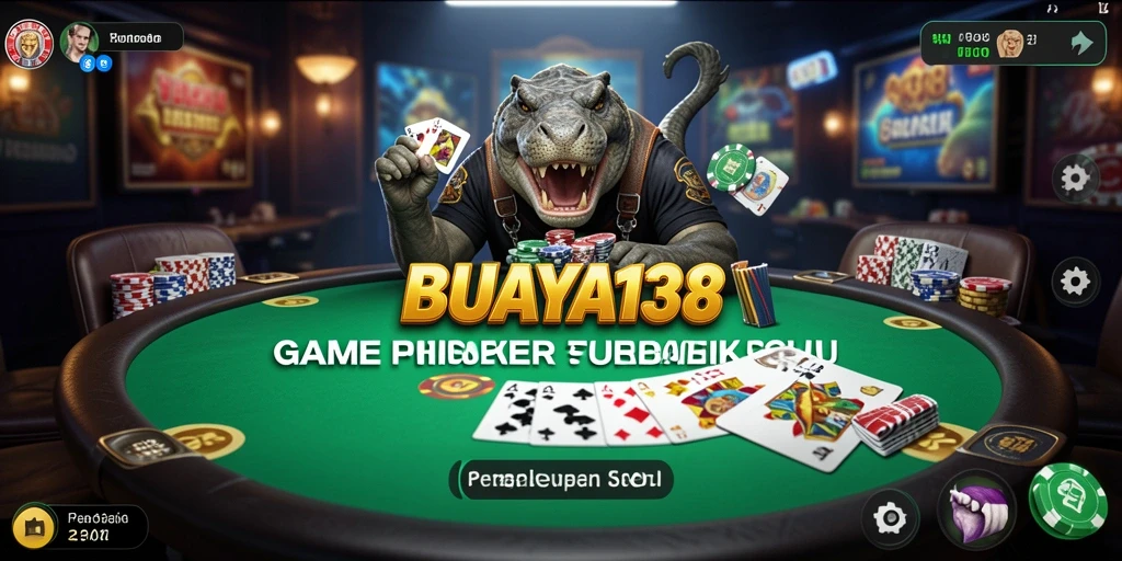 Tampilan gameplay seru di aplikasi poker BUAYA138.