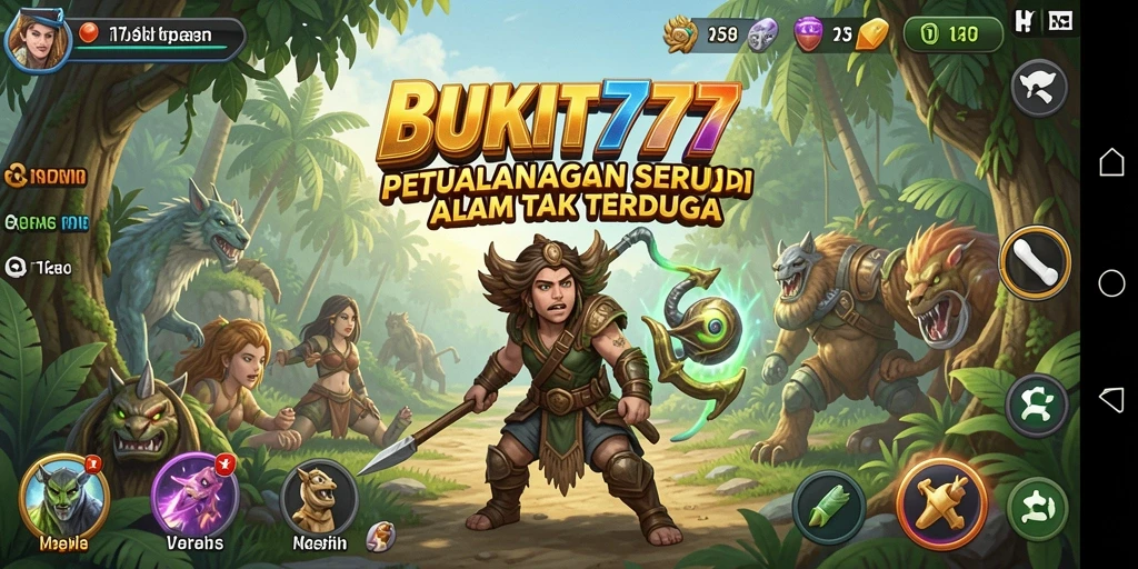 Tampilan gameplay seru di BUKIT777, menunjukkan aksi petualangan yang mendebarkan.