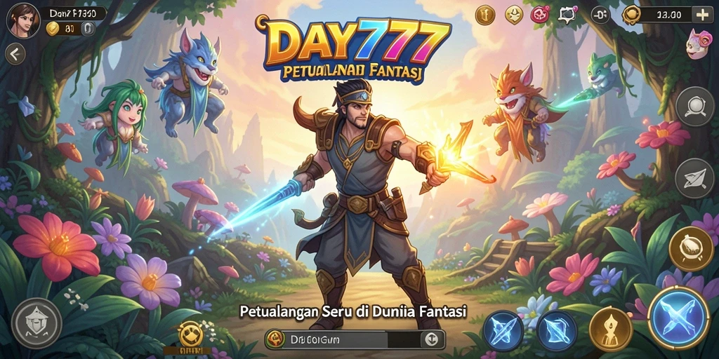 Tampilan gameplay DAY777 yang epik dan menegangkan.