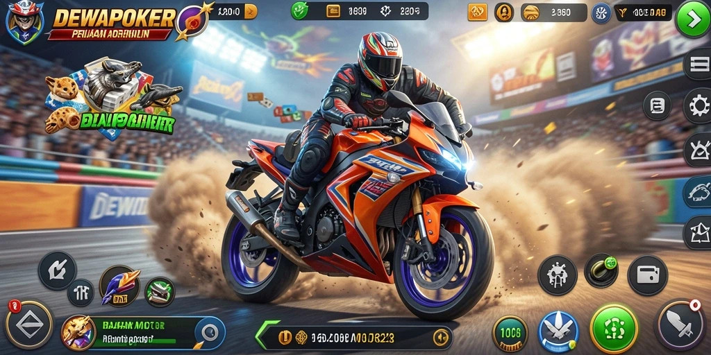 Tampilan penuh aksi gameplay DEWAPOKER yang mendebarkan.