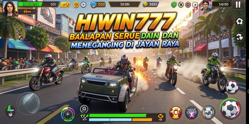 Gameplay Racing di HIWIN777 yang menegangkan dan seru.