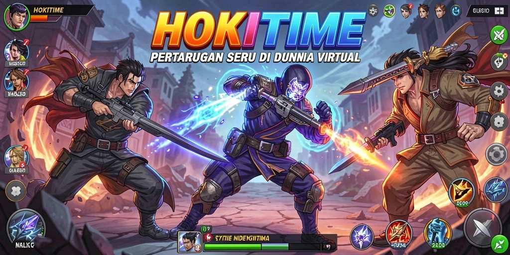 Tampilan pertarungan mendebarkan dalam HOKITIME yang penuh aksi.