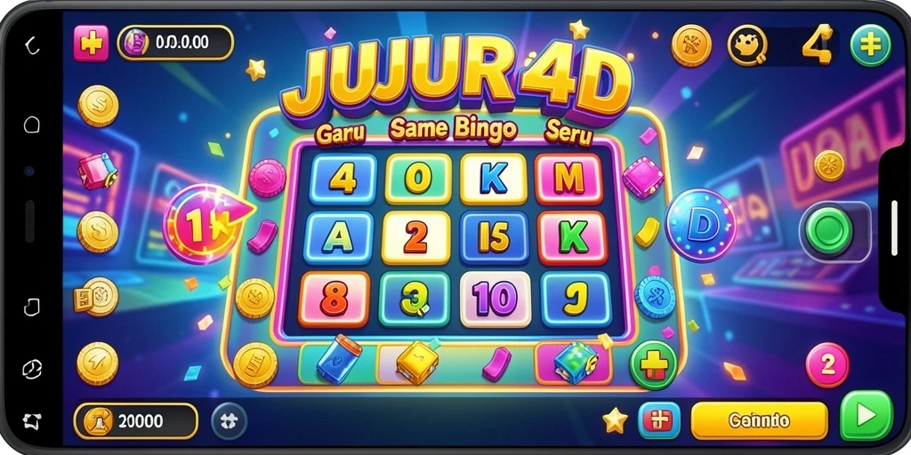 Tampilan gameplay JUJUR4D yang penuh warna dan seru.