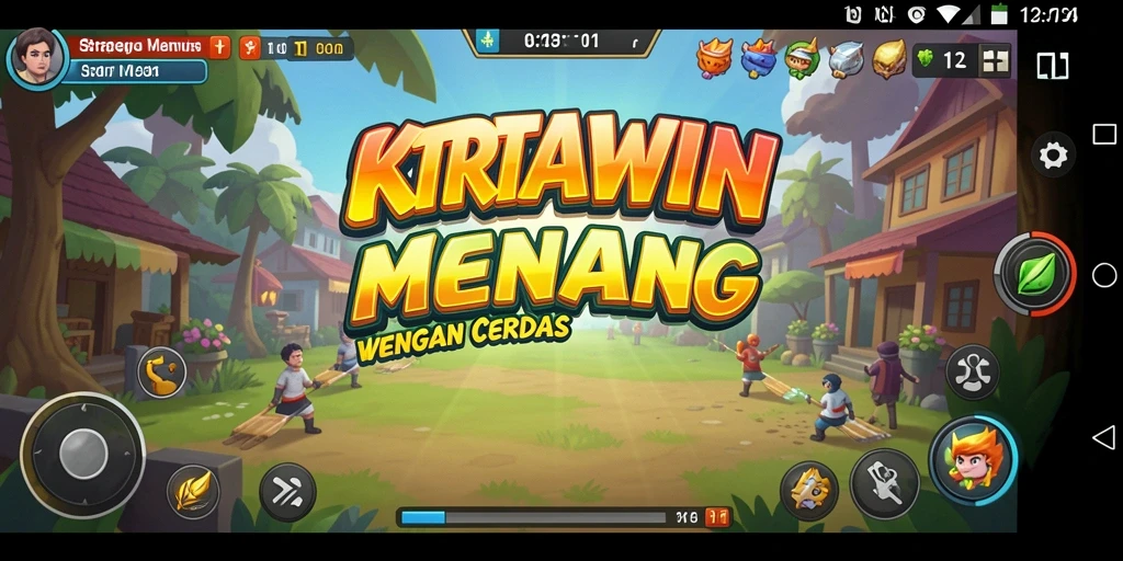 Tampilan utama gameplay KATAWIN dengan aksi strategi yang intens.
