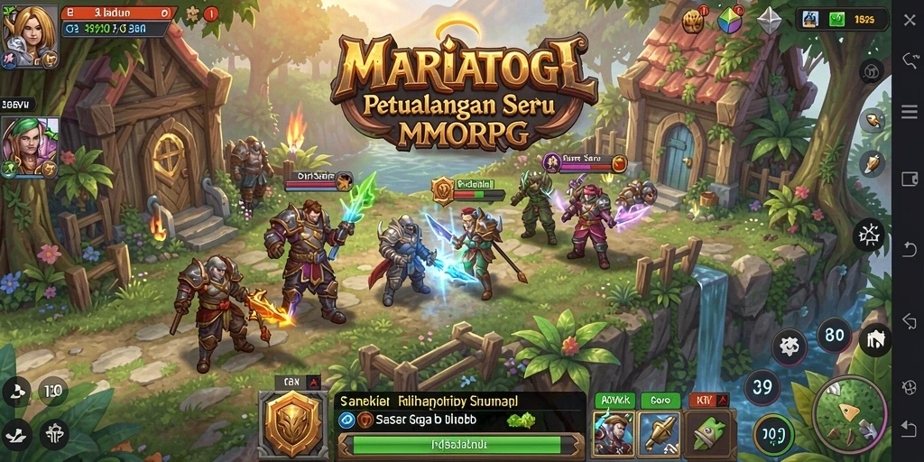 Screenshot MARIATOGL menunjukkan aksi seru dalam petualangan MMORPG.