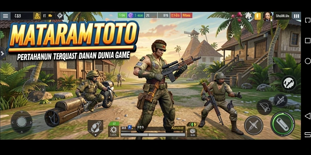Tangkapan layar menunjukkan aksi intens dalam gameplay Tower Defense MATARAMTOTO.