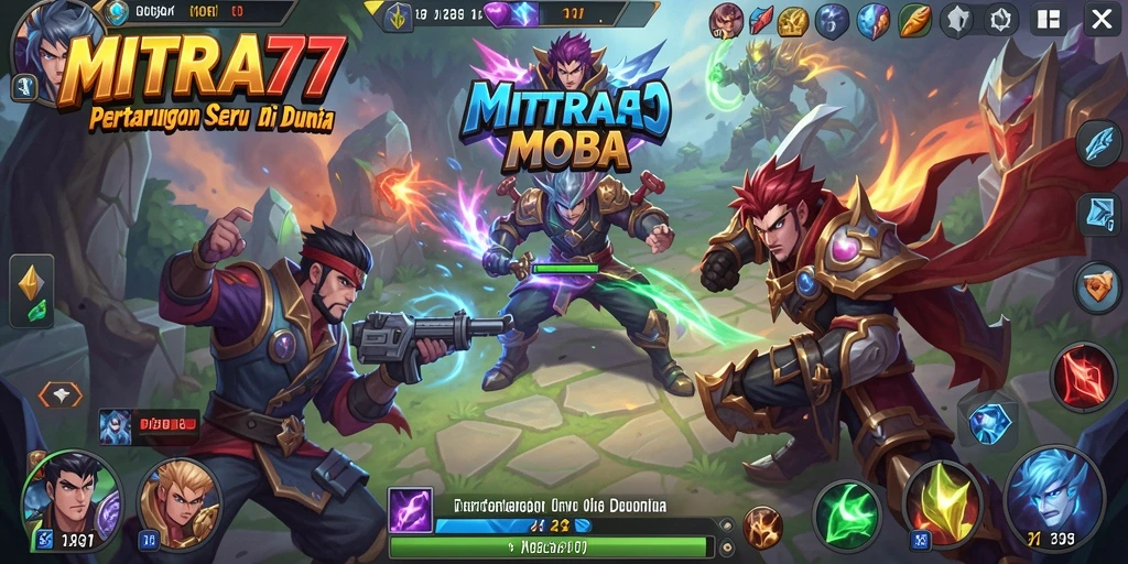 Tangkapan layar dari pertempuran intens di MITRA77.
