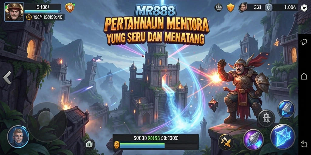 Tangkapan layar gameplay menakjubkan dari MR888 Tower Defense.