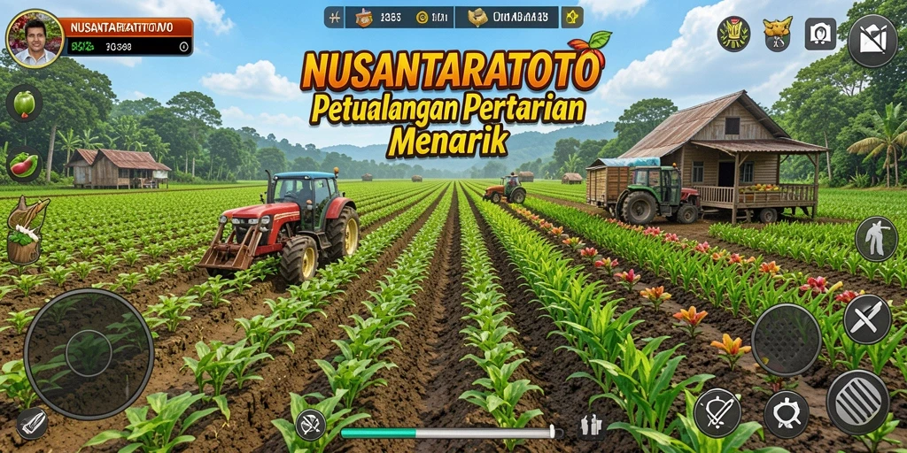 Tampak depan gameplay seru NUSANTARATOTO di ladang pertanian.