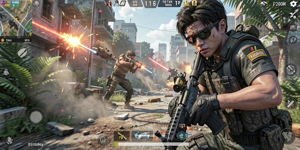 Tampilan gameplay menegangkan P200M dengan aksi yang memukau.