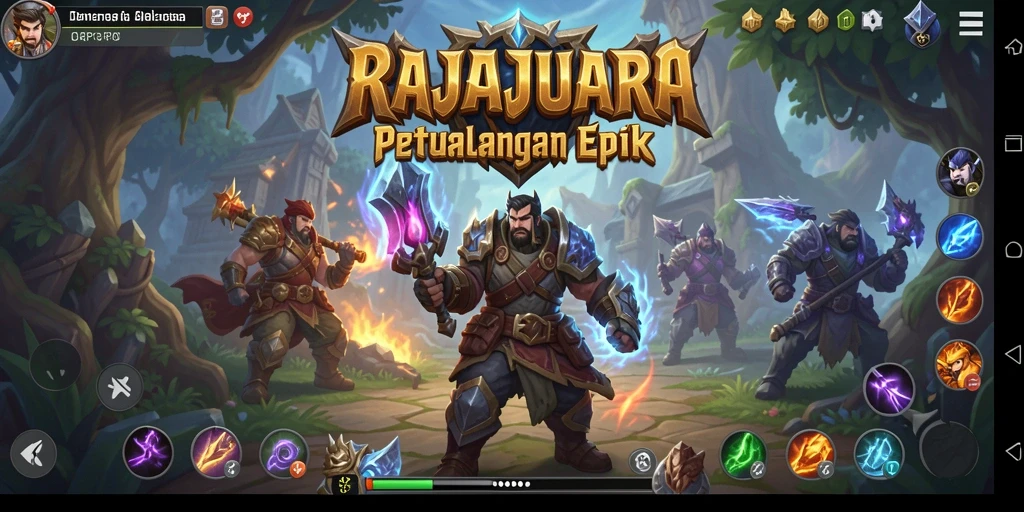 Tampilan gameplay seru dalam dunia ARPG RAJAJUARA.