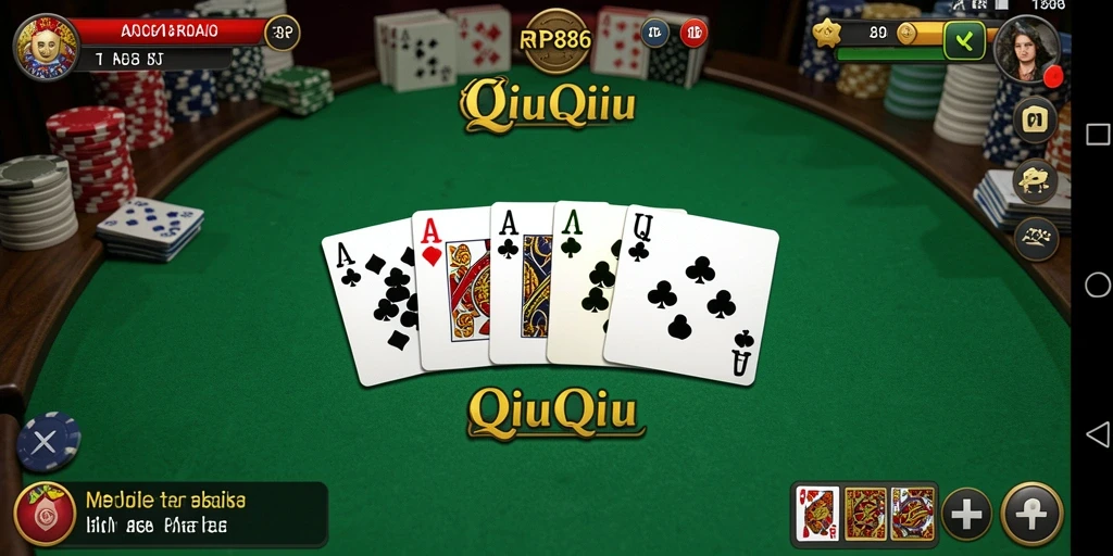 Tampilan seru dan menegangkan dari gameplay QiuQiu.