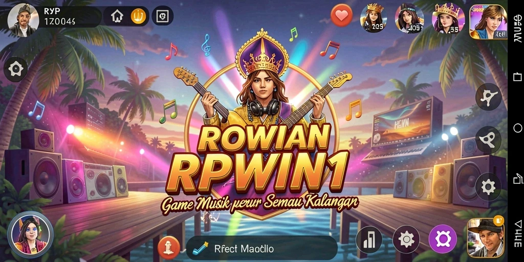 Tampilan menarik dari gameplay musik RPWIN1 yang mengasyikkan.