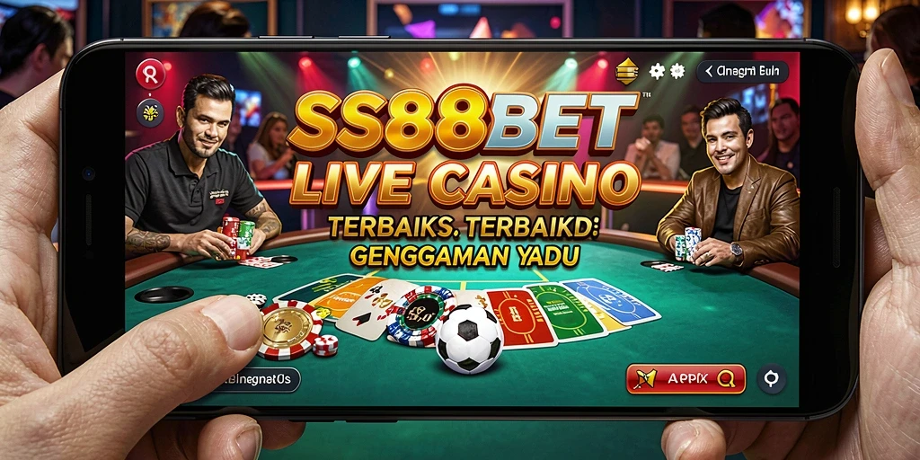 Tampilan gameplay SS88BET dengan dealer langsung dan suasana kasino yang menarik.