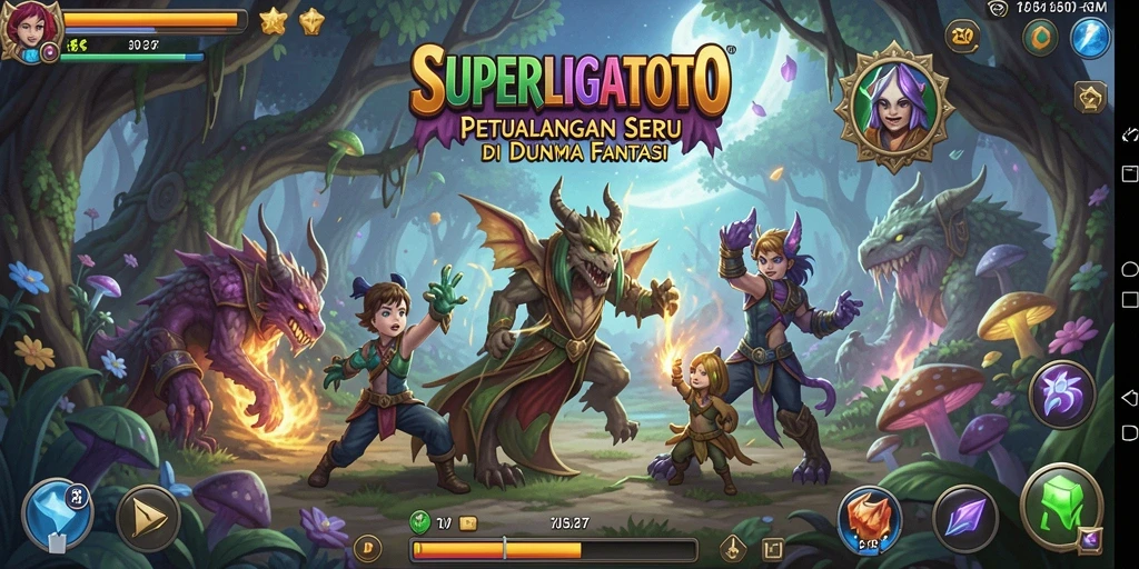 Gameplay SUPERLIGATOTO yang menarik dengan banyak petualangan seru.