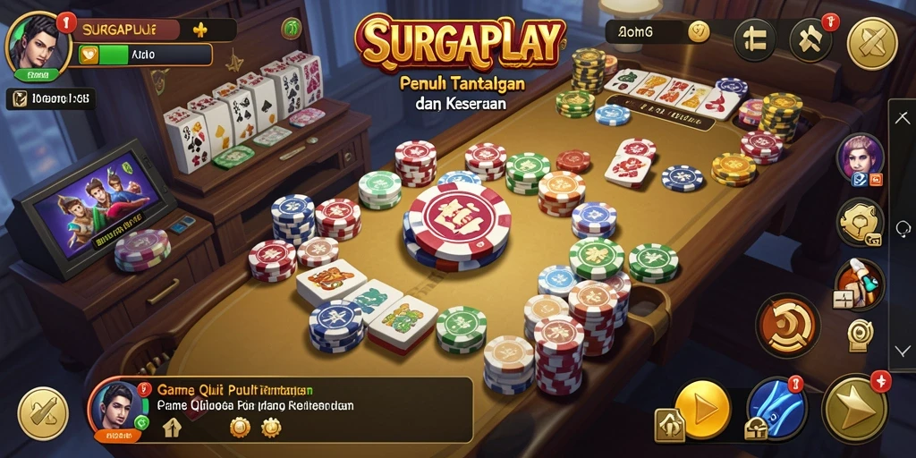 Tampilan gameplay menarik dari SURGAPLAY saat bermain QiuQiu.
