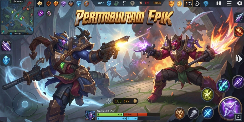 Gameplay V07 yang mendebarkan dalam aksi MOBA.
