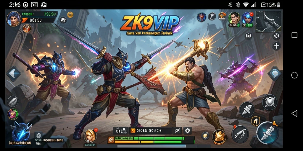 Tampilan seru gameplay ZK9VIP dengan konflik strategis yang mendebarkan.